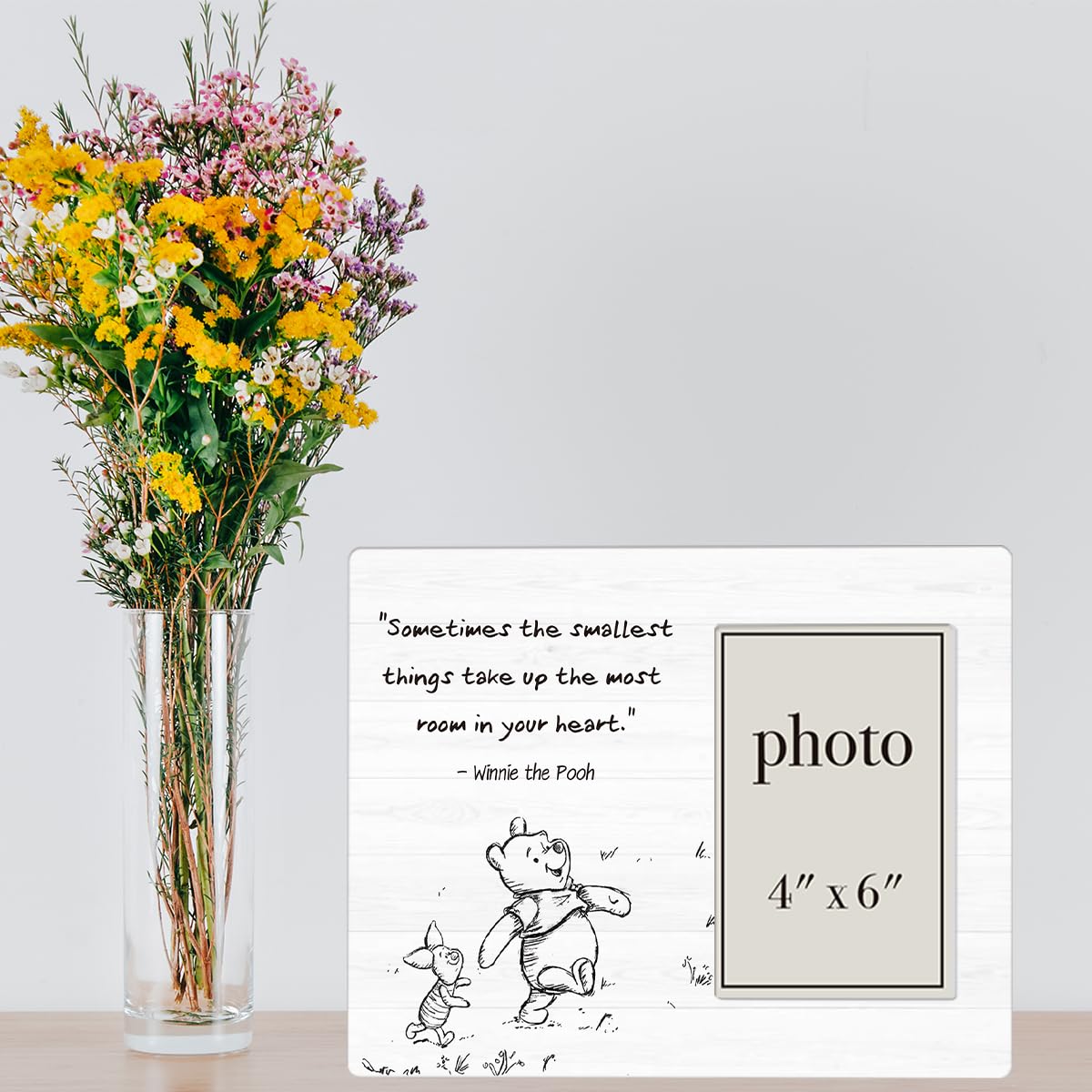 AKFVNSFK Pooh Bear Frame durable wood material for everyday home display
