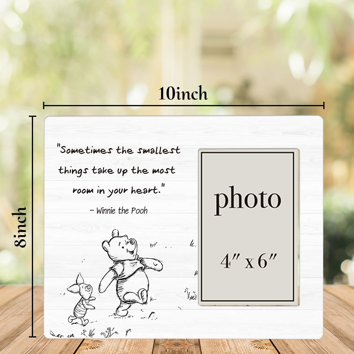 AKFVNSFK Pooh Bear Nursery Frame tabletop display for nursery memories