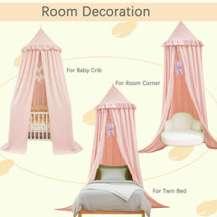 Akiky canopy fits crib to twin with growth range, offering versatile privacy for daytime play.