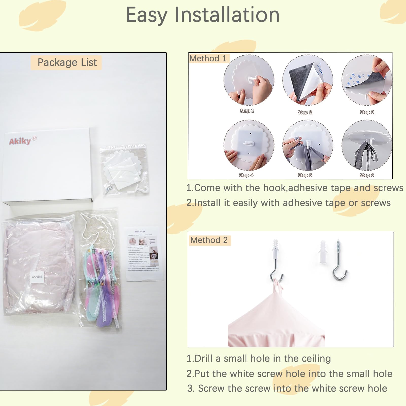 Akiky pink nursery drape enhances girls' decor with a soft, magical feel.