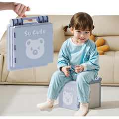 AKIMRABY travel potty folded-compact demonstrates space-saving design for car travel
