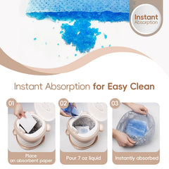AKIMRABY Potty liners rolls included for tidy, mess-free use