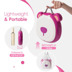AKIMRABY Travel Potty Seat folded compactly for car storage.