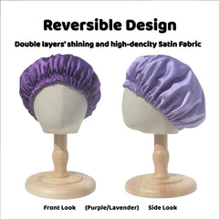 AKISS satin baby bonnet worn by infant demonstrating secure fit during sleep