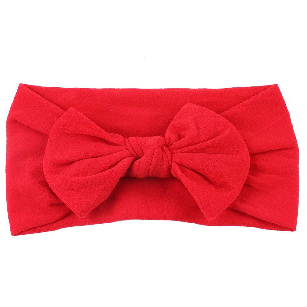 AKOAK baby headband red front view for daily wear and cute photos