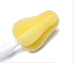 AKOAK bottle-brush with flexible head cleans deep into bottles.