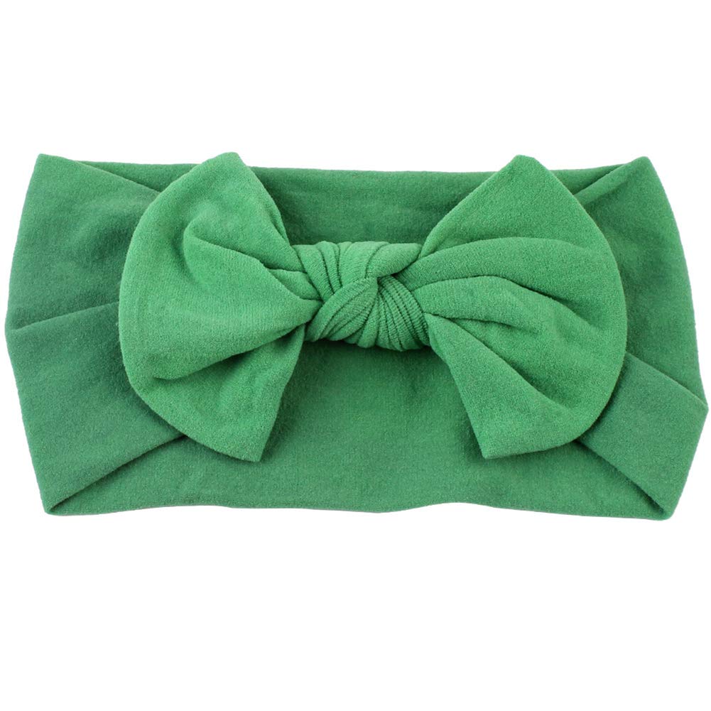 AKOAK green skin-friendly baby headband for gentle daily wear and photos.