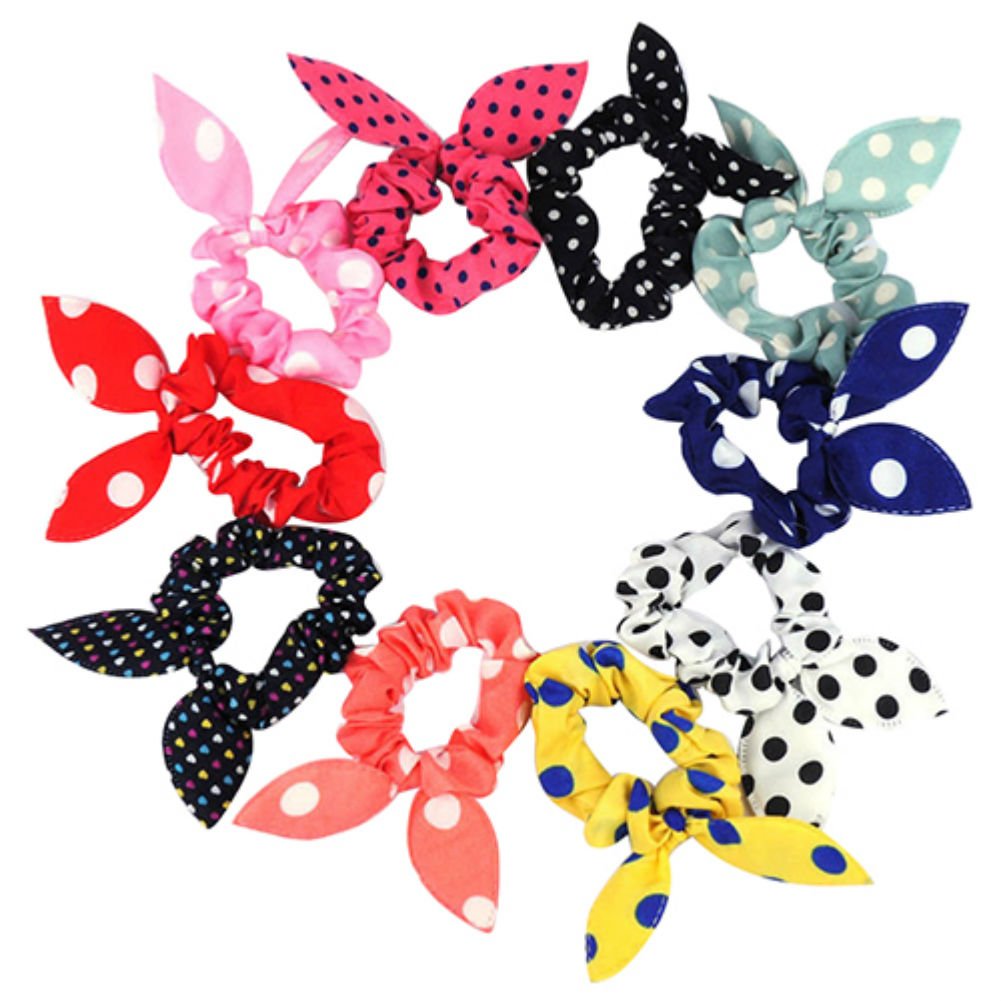 AKOAK stripe-pattern hair tie offers versatile match for various occasions.