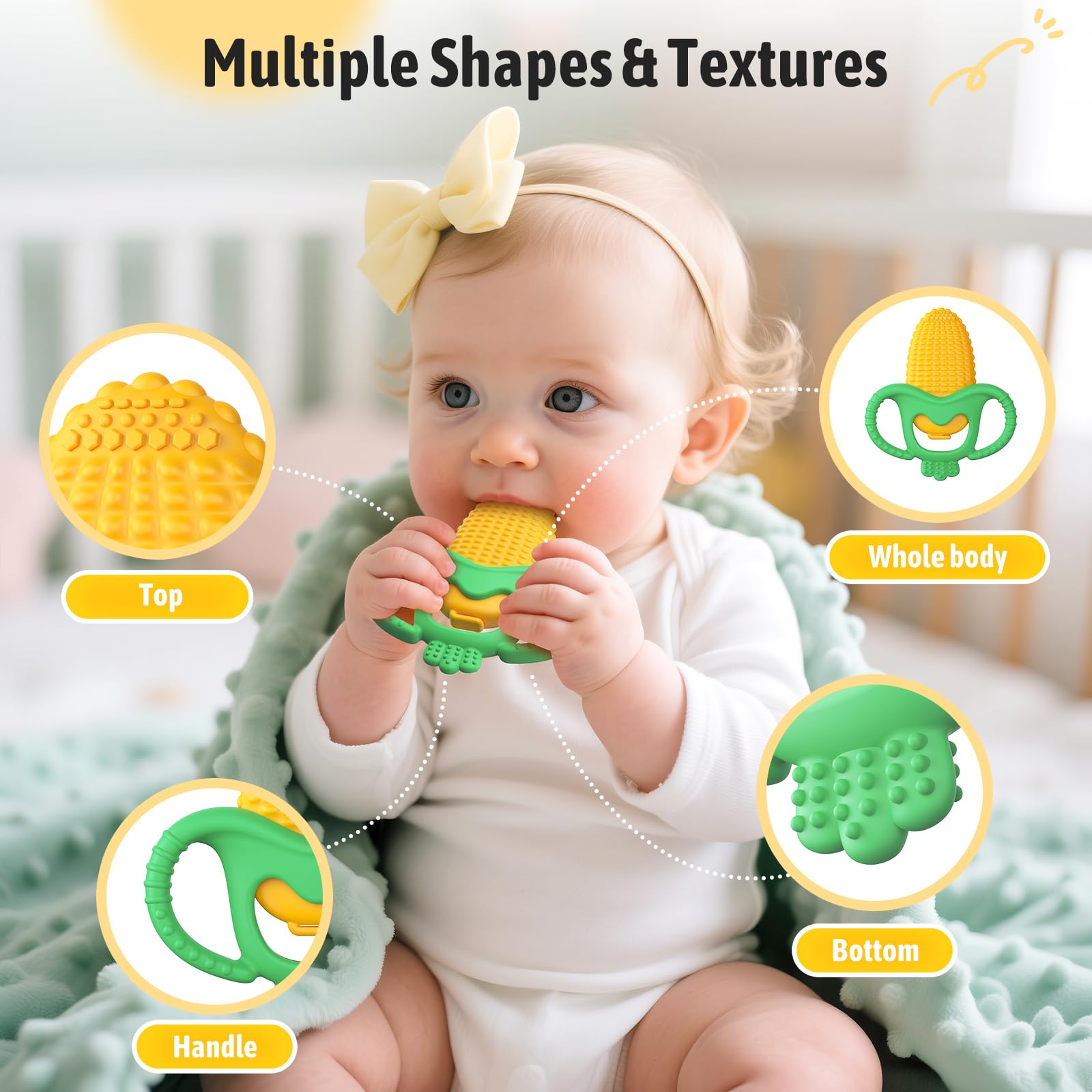 Akolik BPA-free silicone teether safe for mouthing
