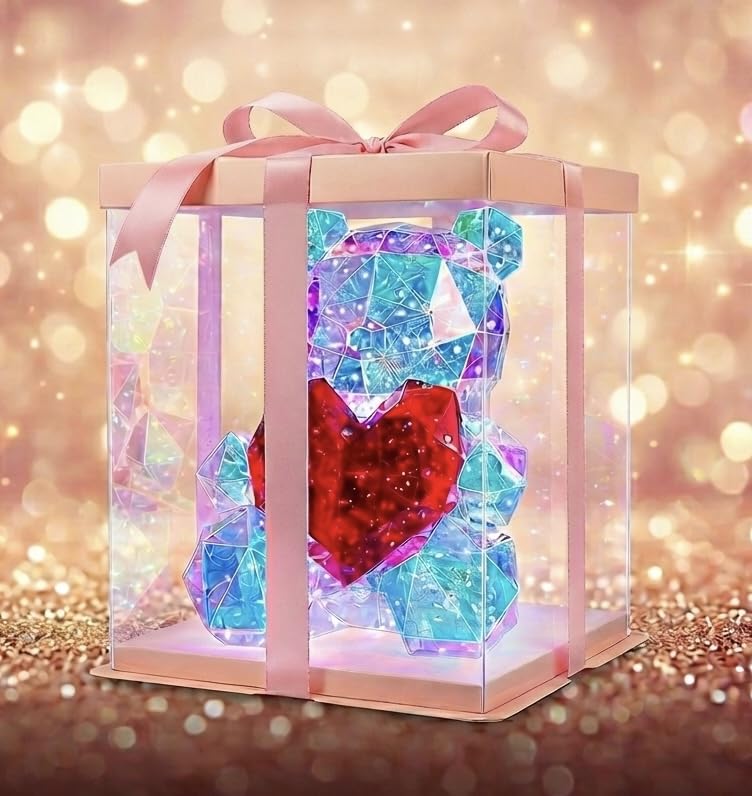Aladdinas LED Teddy Bear Night Light with warm glow for nursery ambiance.