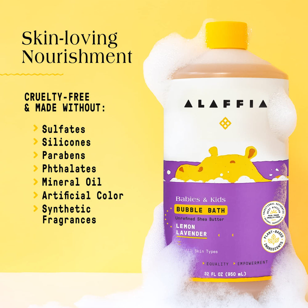 Alaffia plant-based formula delivers gentle cleansing without sulfates or parabens.