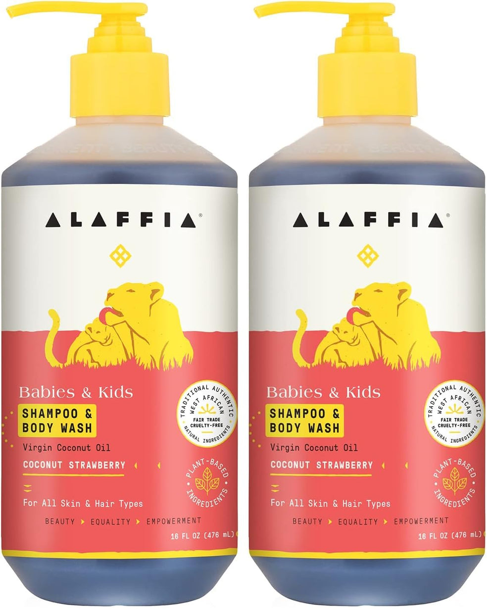 Alaffia Babies & Kids shampoo bottle for gentle daily cleansing of soft hair