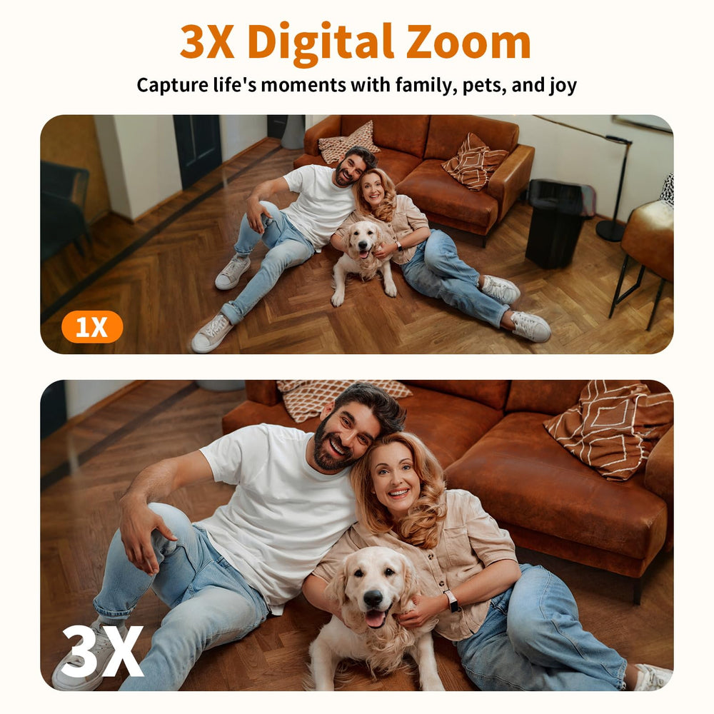 Alaga 2K indoor camera image highlights 1-month cloud storage included.
