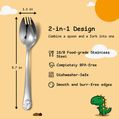 Alata mini sporks blunt tines close-up offering safe self-feeding for toddlers