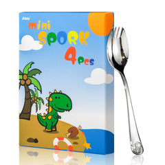 Alata mini sporks packaged in cartoon packaging ideal as a gift-ready toddler mealtime option