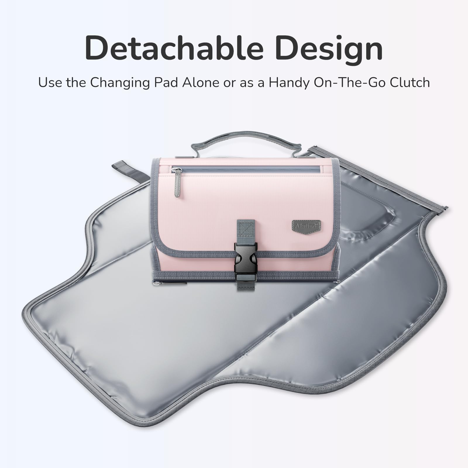 Alatino portable changing pad for newborns shows suitability for newborns and gifts.