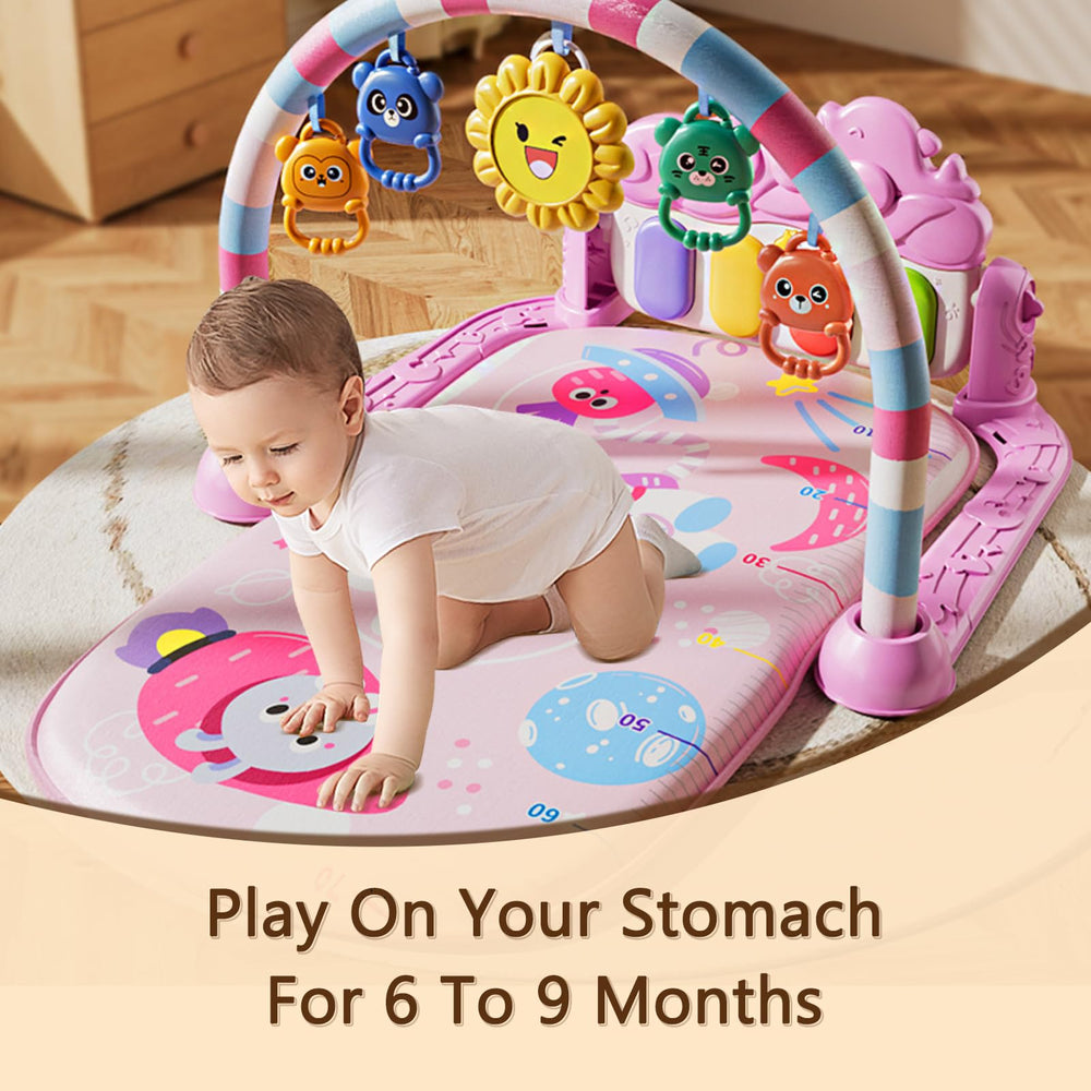 ALB Alive Lovely Baby light-up activity panel engages visual tracking during play