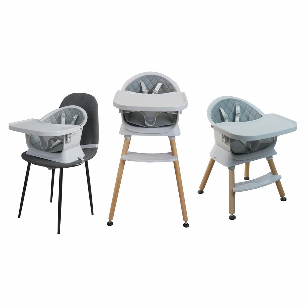 Albert Baby wood tray shown as dishwasher-safe and removable