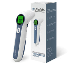 Alcedo forehead ear thermometer front view for quick fever checks with compact design