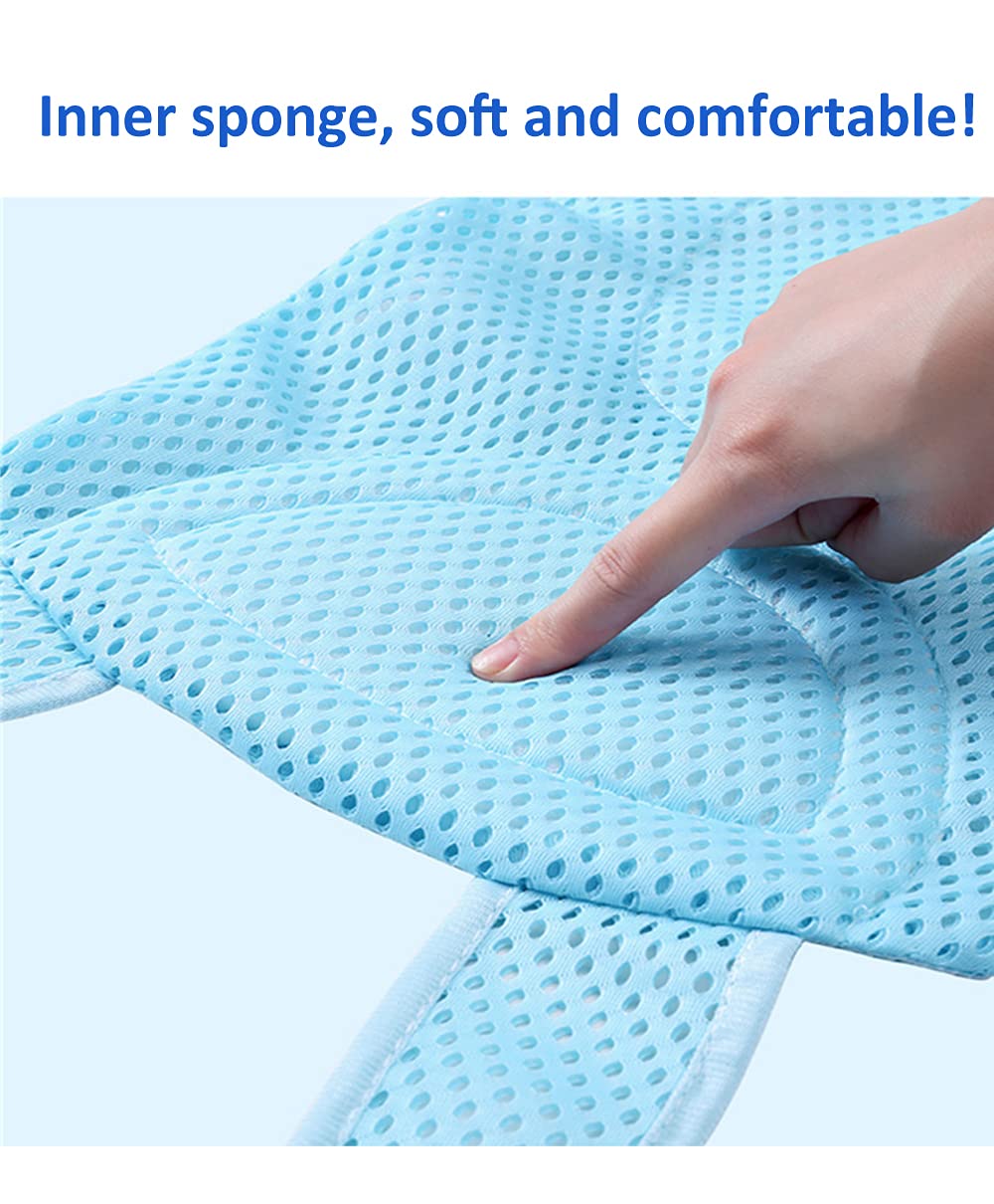 ALEDLE-LIFE foldable-travel bath seat blue, compact storage for travel