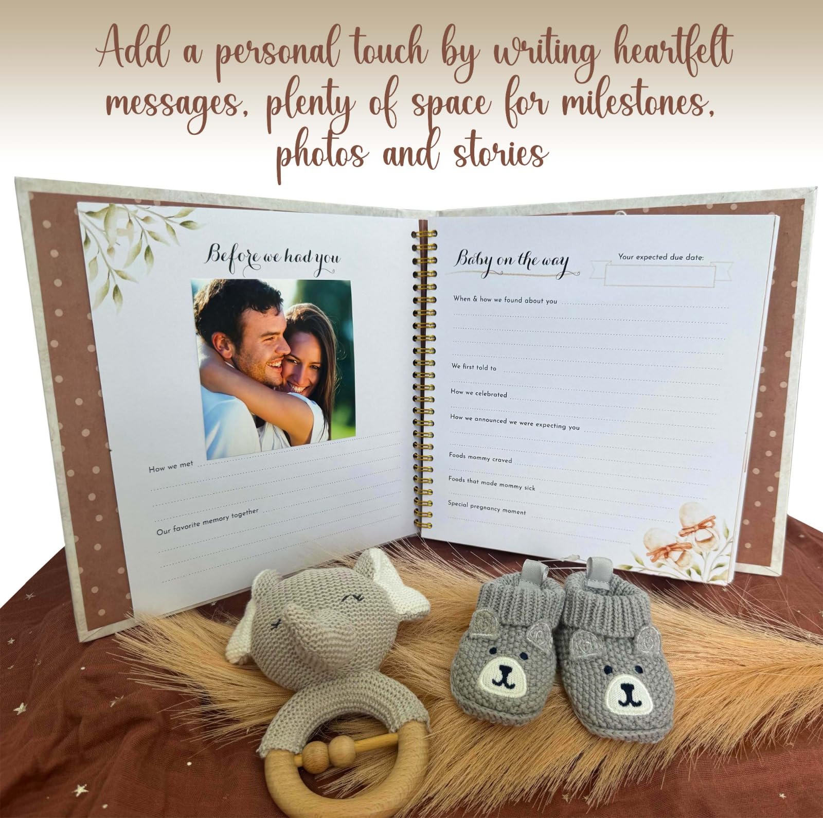 Alejastore baby memory book hardcover with premium paper for durability