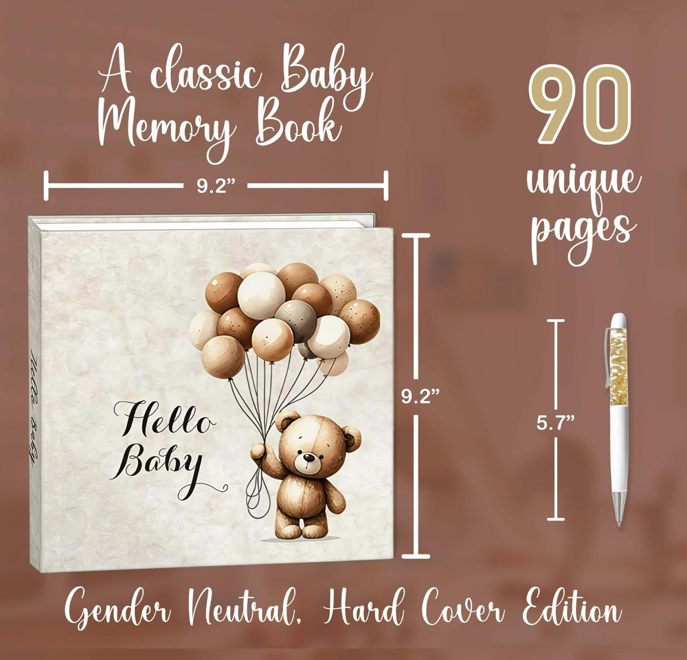 Alejastore baby memory book first-year sections celebrate growth milestones