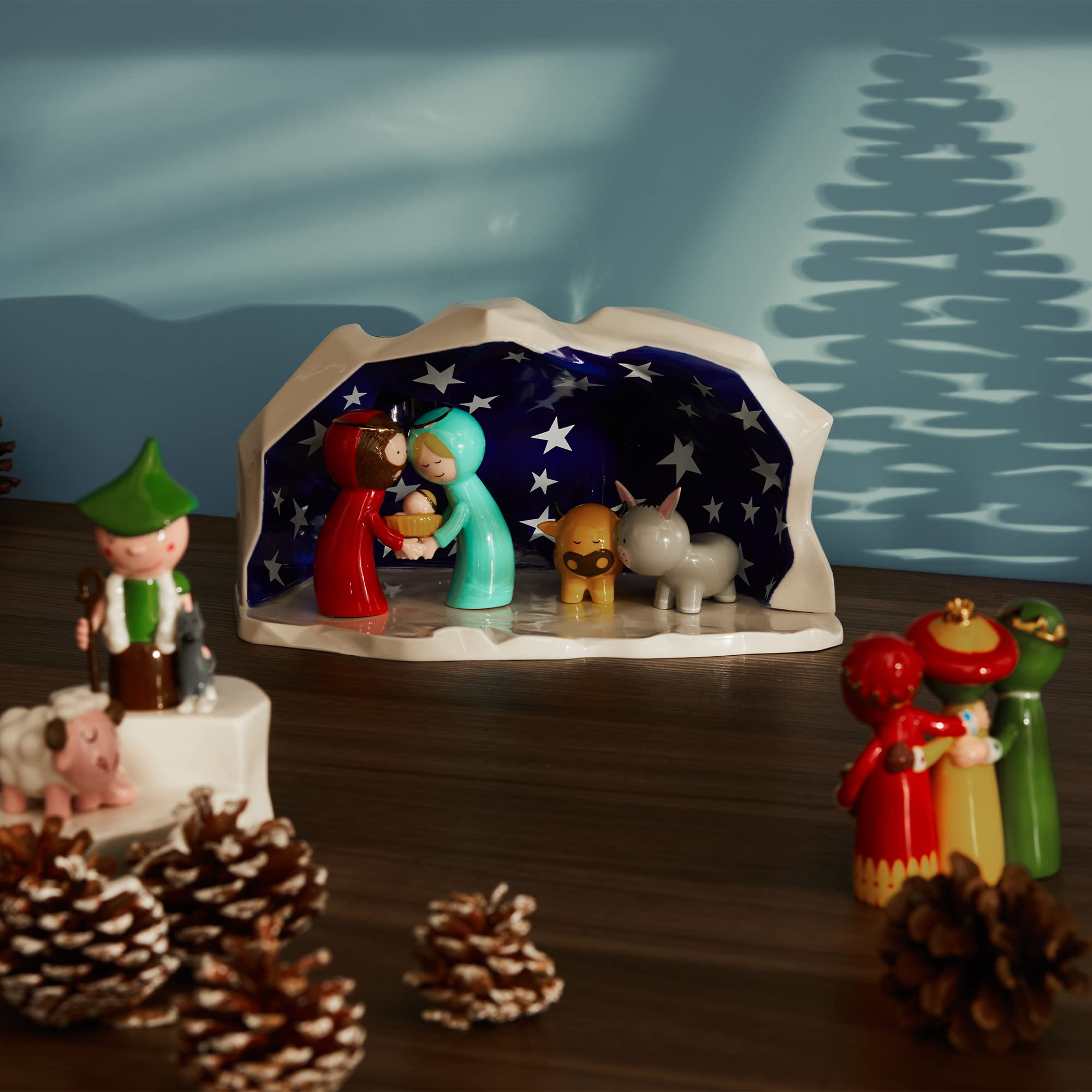 Alessi AGJ01 W Happy Eternity Baby display table elevating holiday decor