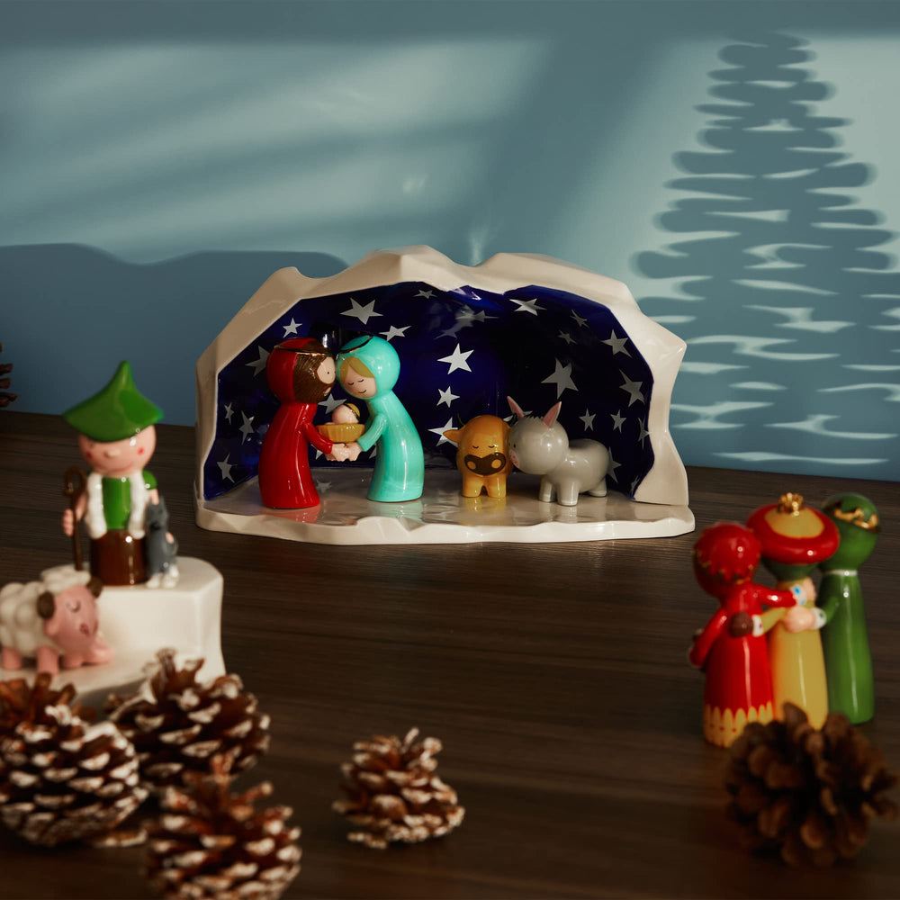 Alessi AGJ01 W Happy Eternity Baby display table elevating holiday decor