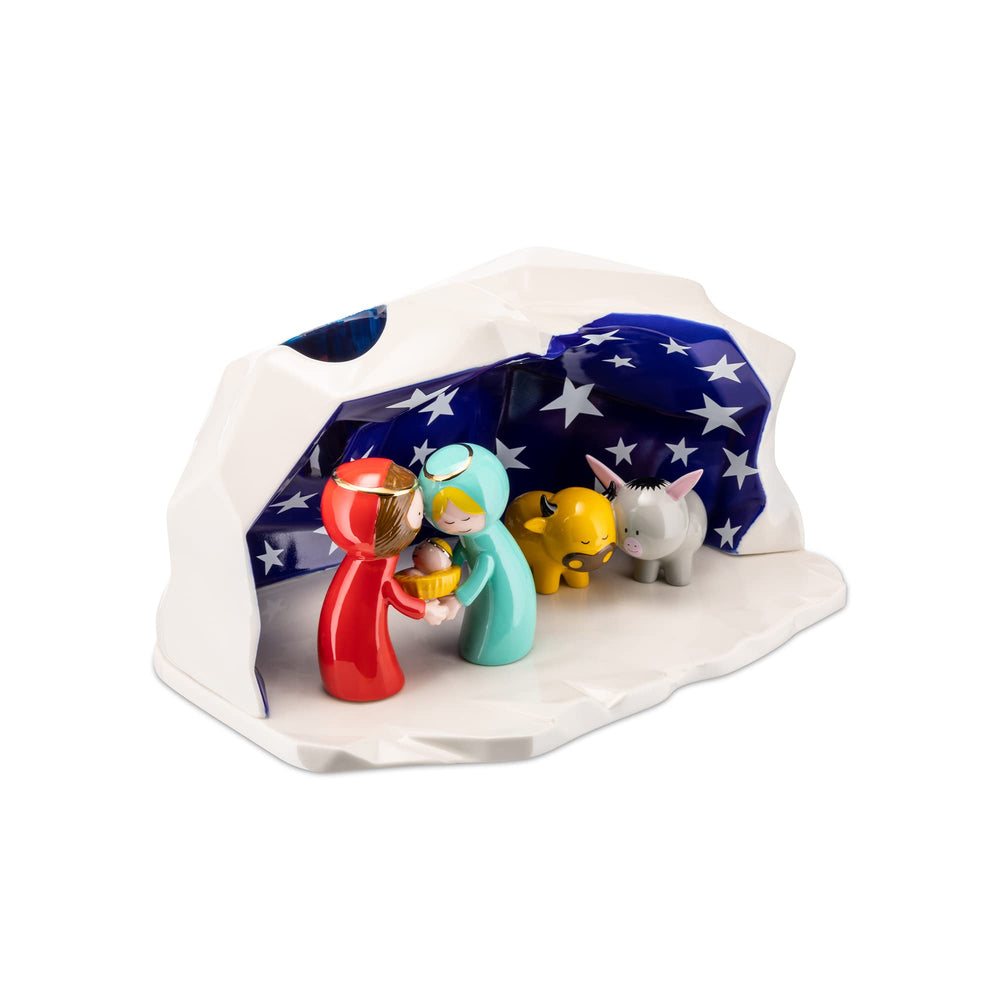 Alessi AGJ01 W Happy Eternity Baby hand-decorated porcelain accent for festive warmth