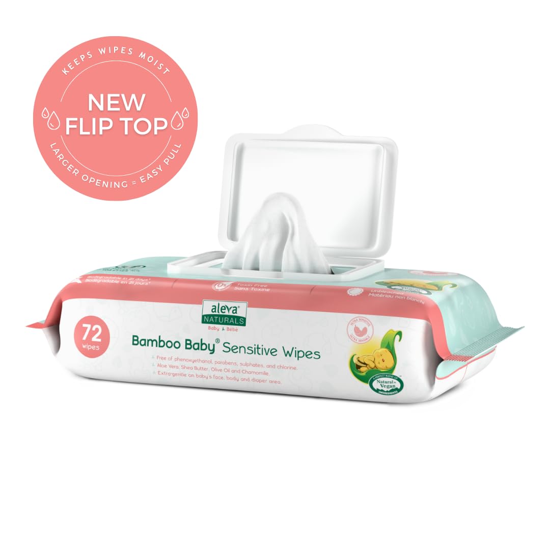 Biodegradable in 21 days with Aleva Naturals bamboo wipes for eco-conscious use.