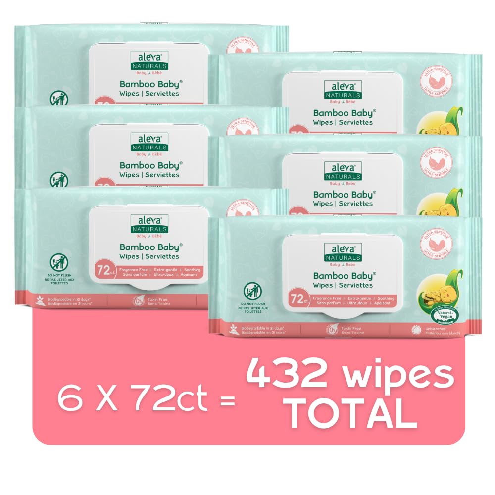 Aleva Naturals Bamboo Baby Sensitive Wipes ultra-soft texture close-up for delicate skin.