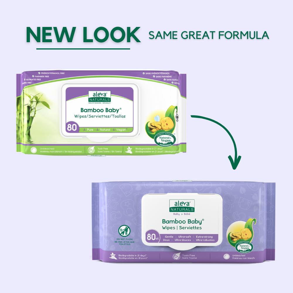 Aleva Naturals Bamboo Baby Wipes feel ultra-soft, comfortable against delicate baby skin
