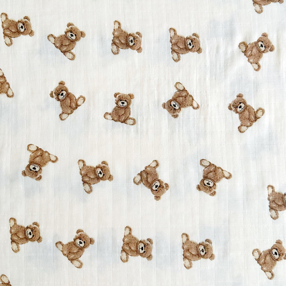 Ali+Oli teddy bear swaddle as a thoughtful baby gift
