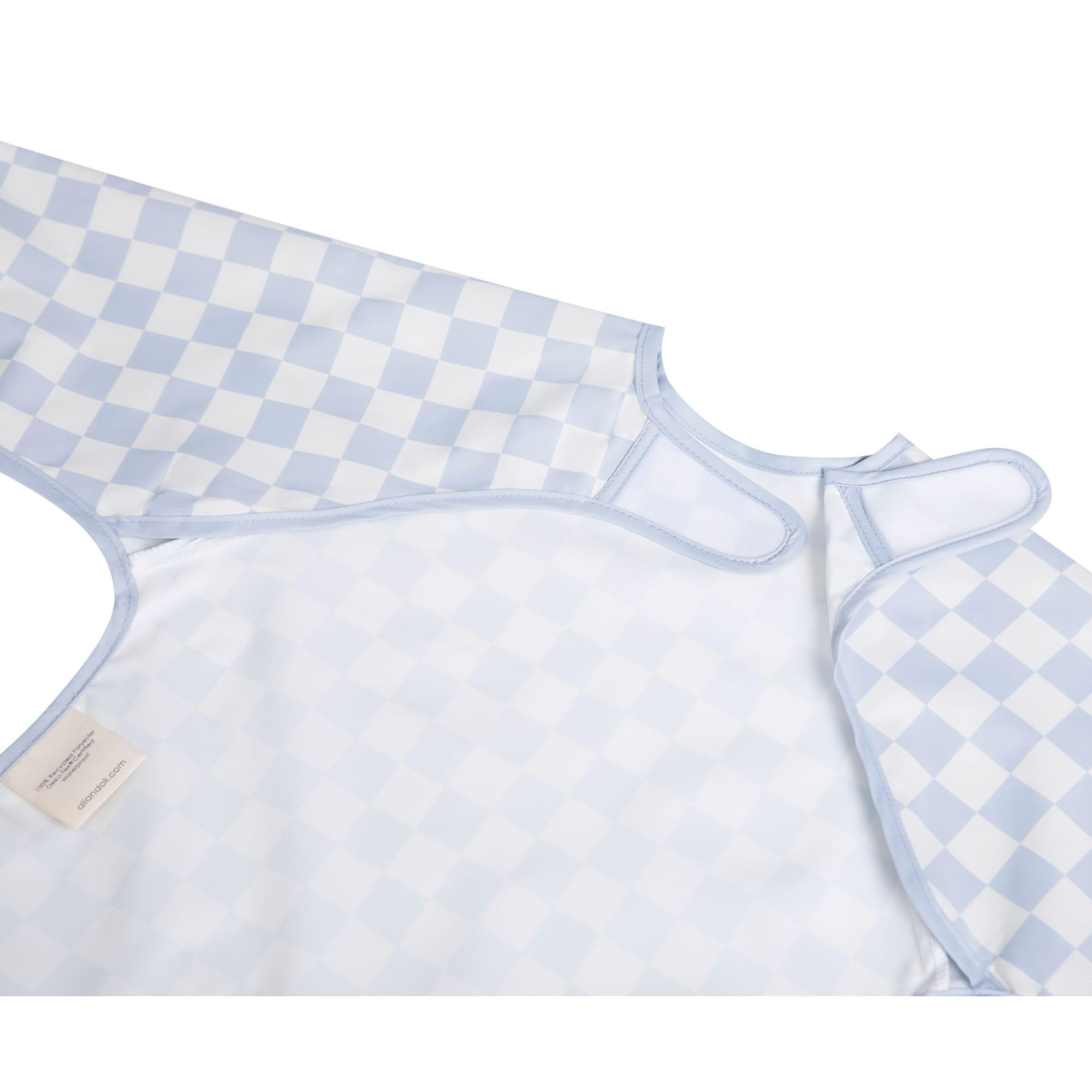 Ali+Oli Smock Bib foldable design fits a diaper bag.