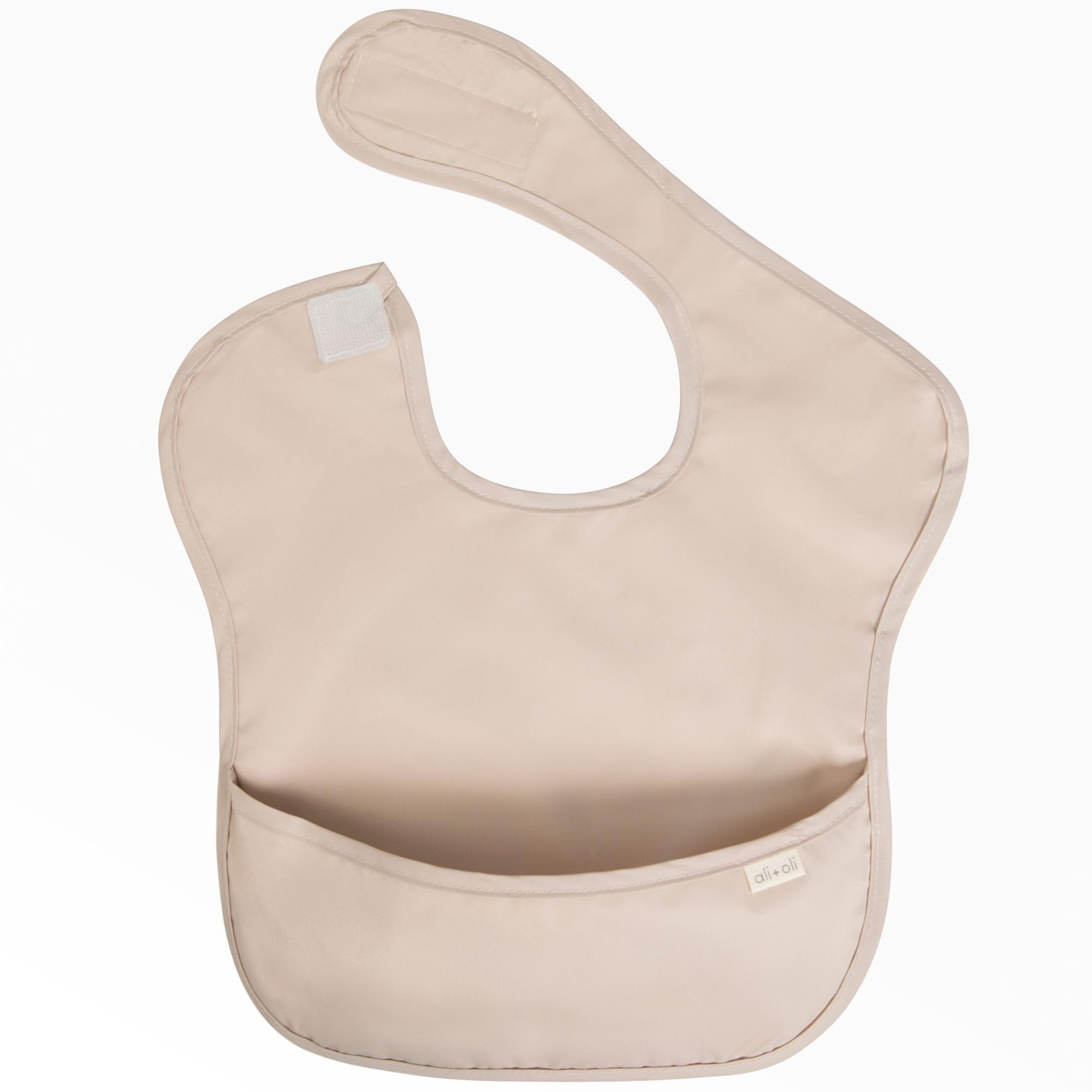 Ali+Oli Smock Bib machine-washable label for easy cleanup after meals