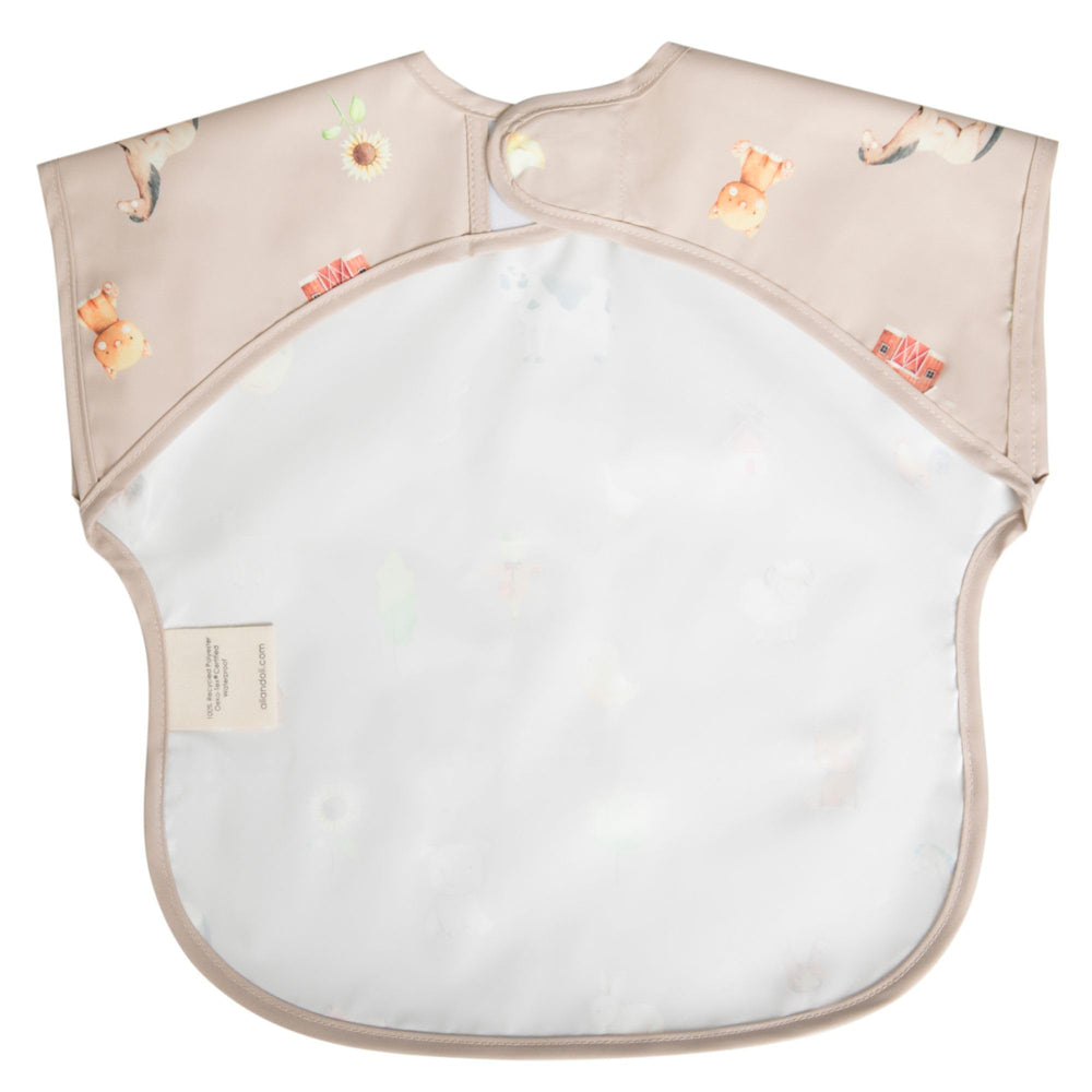 Ali+Oli Smock Bib soft neckline minimizes irritation during long meals