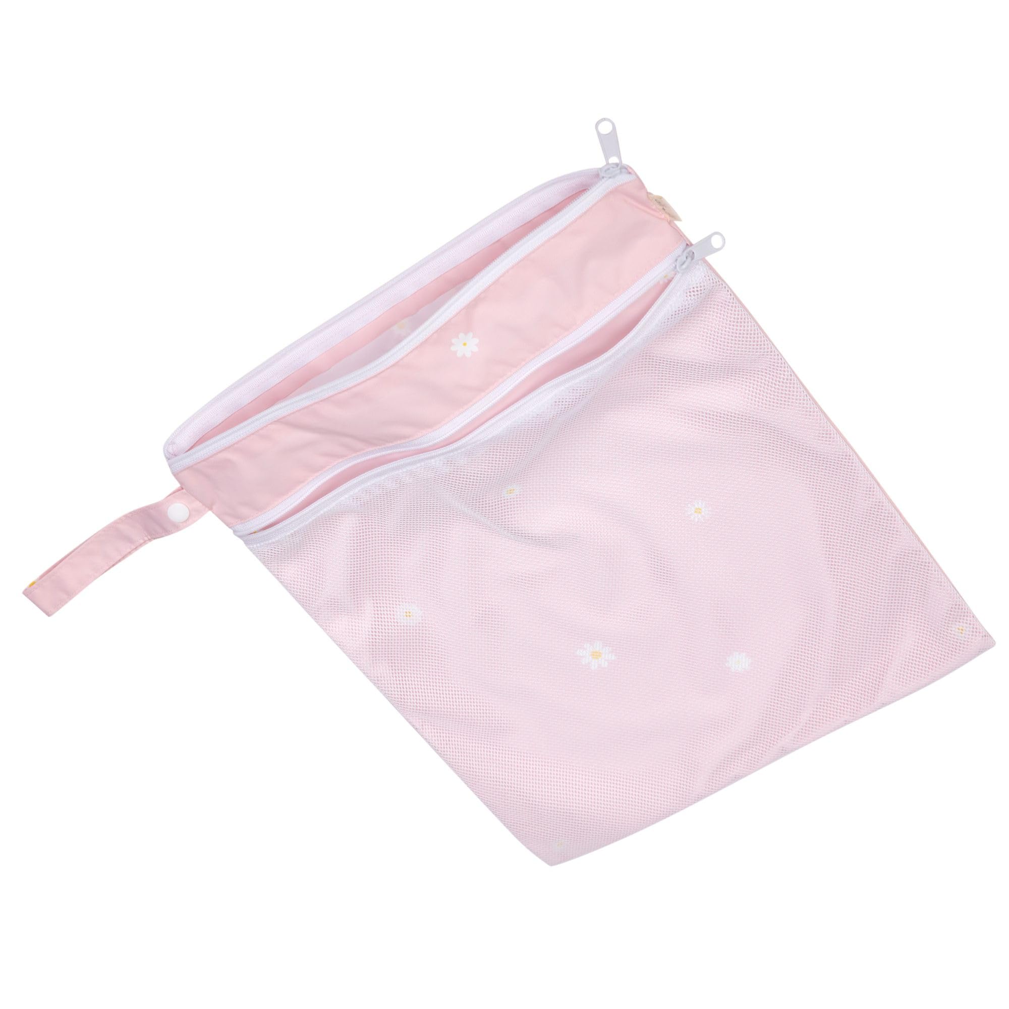 Ali+Oli top zip closure secures contents during busy commutes.