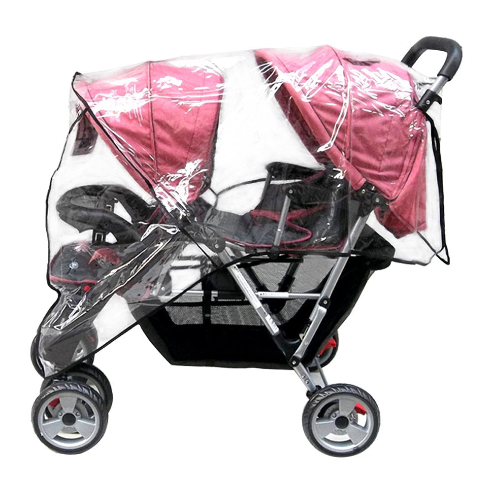 Aligle Weather Shield front seat view with dry baby and clear visibility