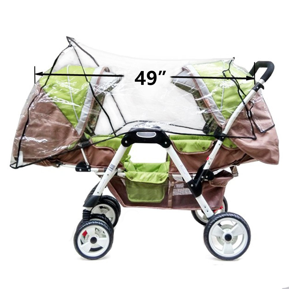 Aligle Weather Shield universal fit on twin stroller for various models