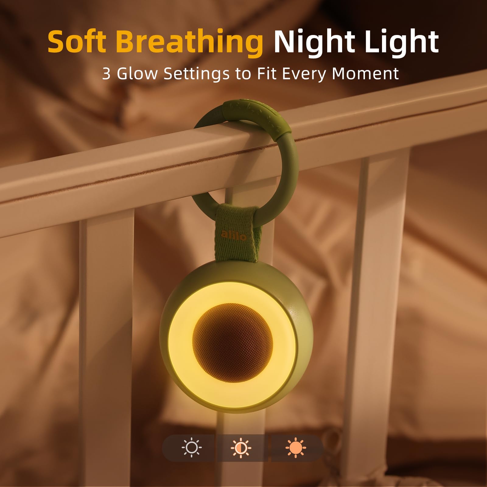 alilo Pocket Soother dual-volume control for precise sound levels
