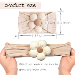 ALinmo baby headbands embroidery flower design adds stylish detail to outfits.