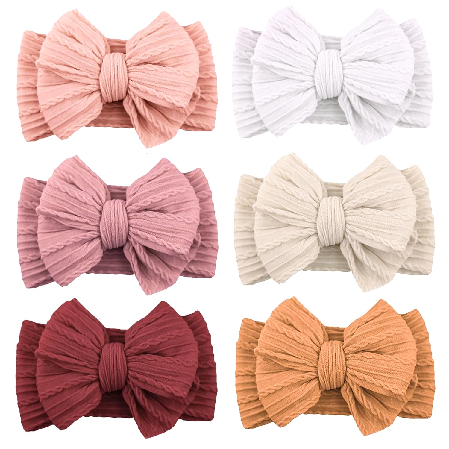 ALinmo baby headbands set in classic colors for gentle daily wear