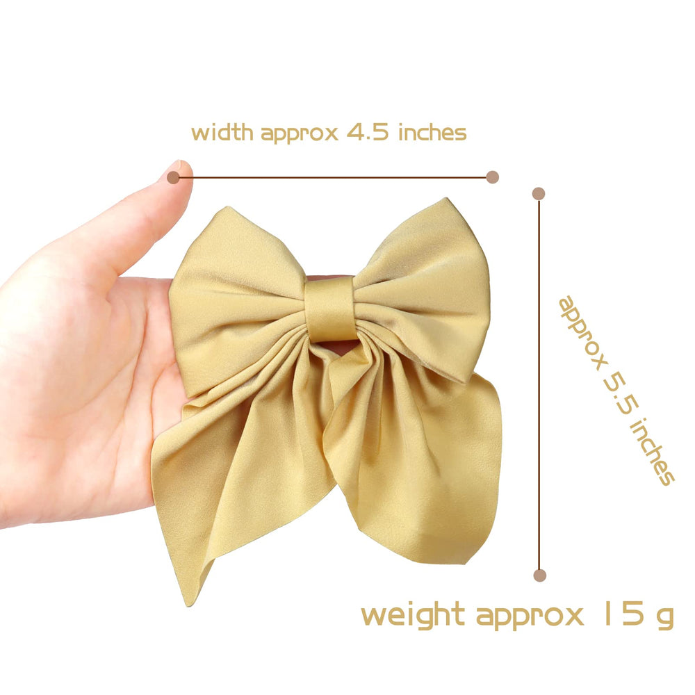 ALinmo satin bows closeup texture highlights soft linen feel.
