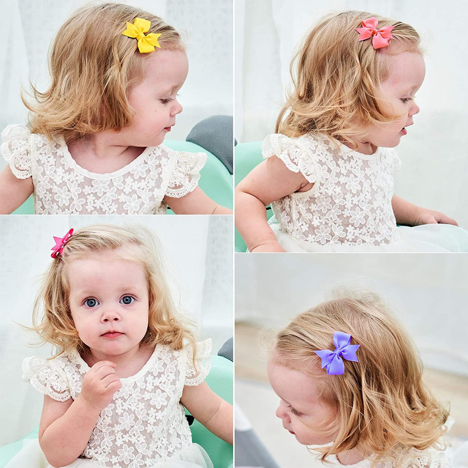 ALinmo tiny alligator clips keep baby's hair in place with gentle hold.