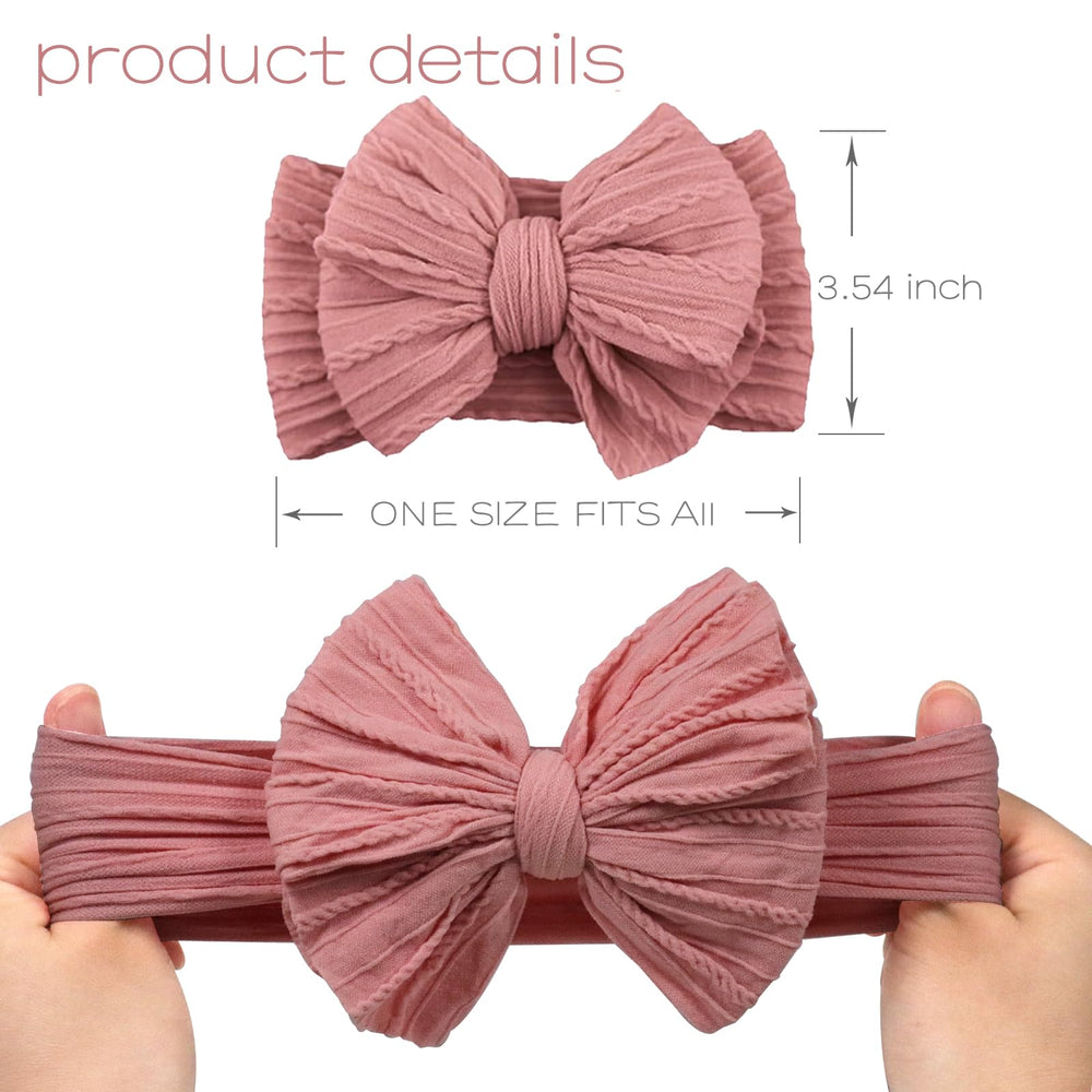 ALinmo ultra-soft nylon headbands provide stretch for newborns through toddlers