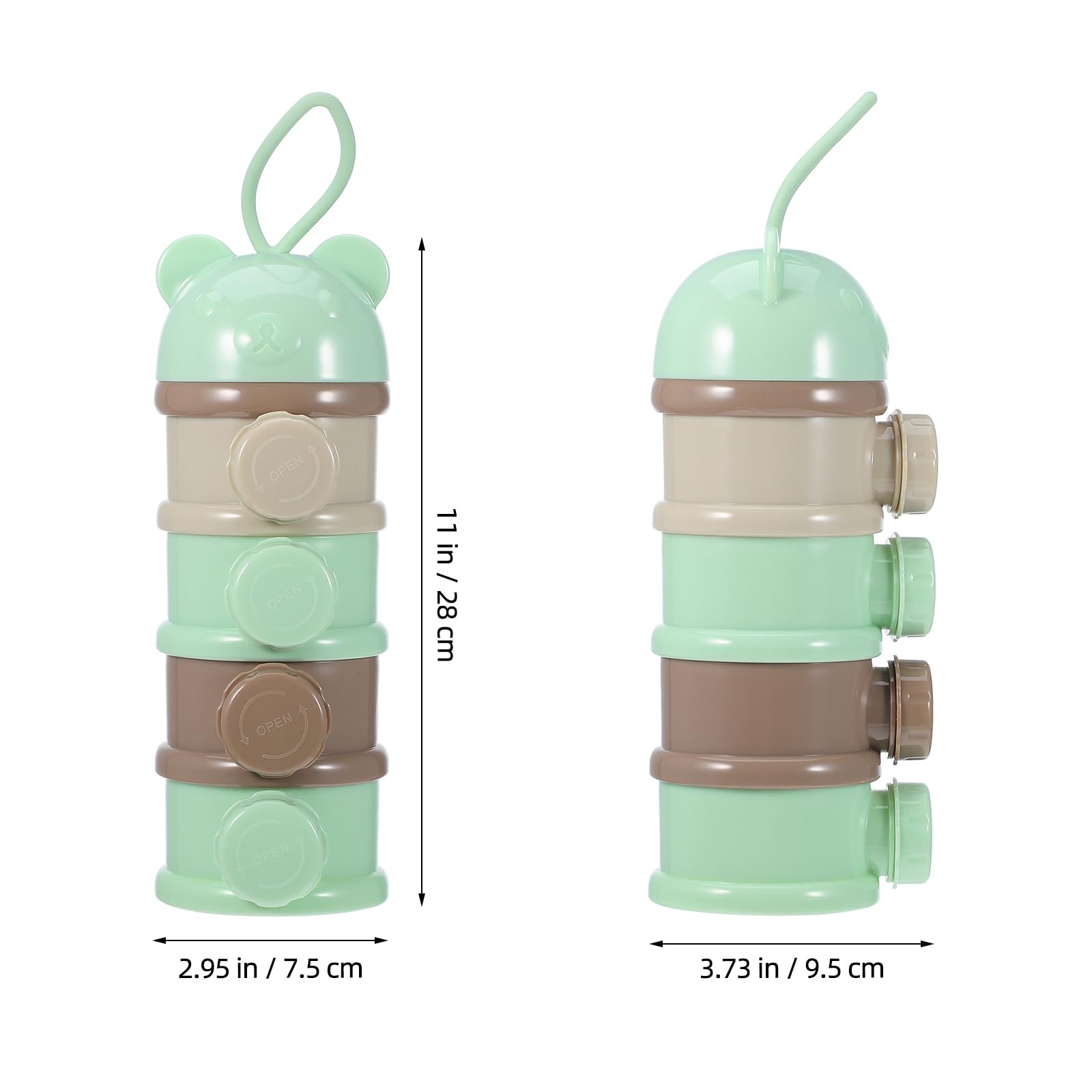 Alipis multi-compartment storage for snacks and dry foods on trips