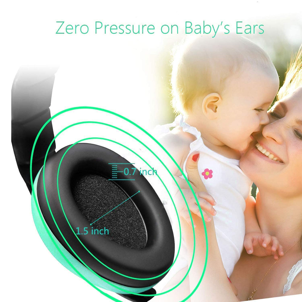 Alitamei mint green compact earmuffs ideal for travel