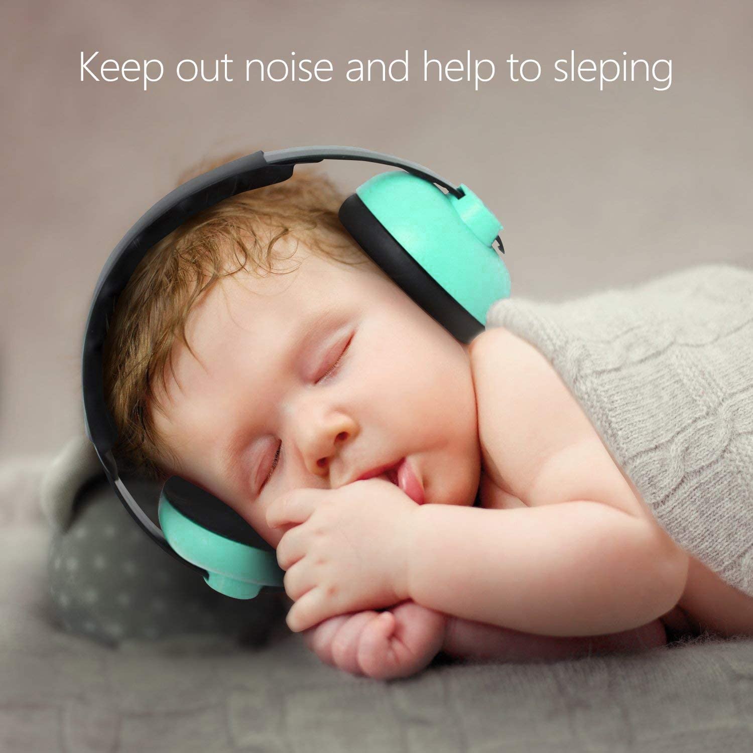 Alitamei mint green cushions provide soft contact with little ears