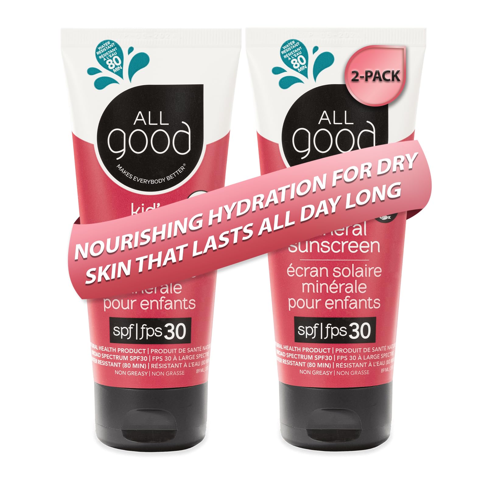 All Good Baby Sunscreen Lotion bottle front displaying SPF 30 reef-safe protection.