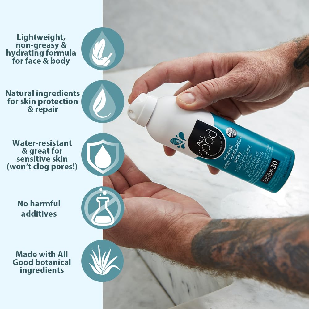 All Good Sports sunscreen butter stick on ears protects sensitive areas during activity.